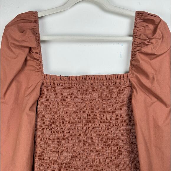 Aritzia Wilfred Coquette Cottagecore Peasant Regency Puff Sleeve Bodycon Dress - Picture 2 of 10